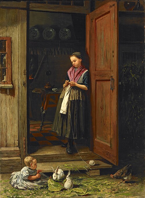 Jeune paysanne., 1873, Jacobus Simon Hendrik Kever