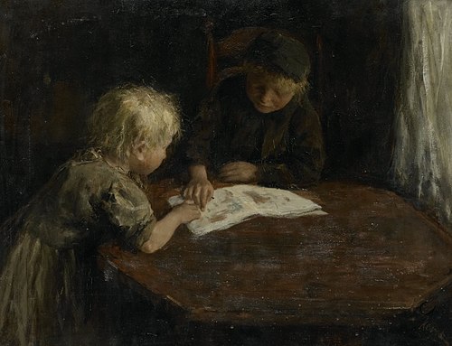 Children with a Picture-book, 1895, Jacobus Simon Hendrik Kever