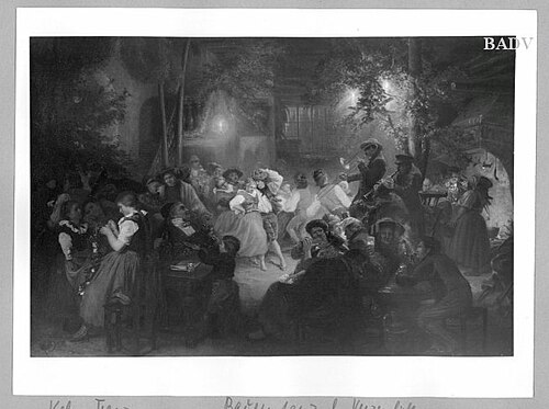 Bauernhochzeit, 1868, Franz Kels