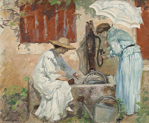 At the Pump, 1908, Rupert Bunny