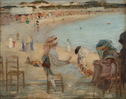 On the beach (Royan), 1908, Rupert Bunny