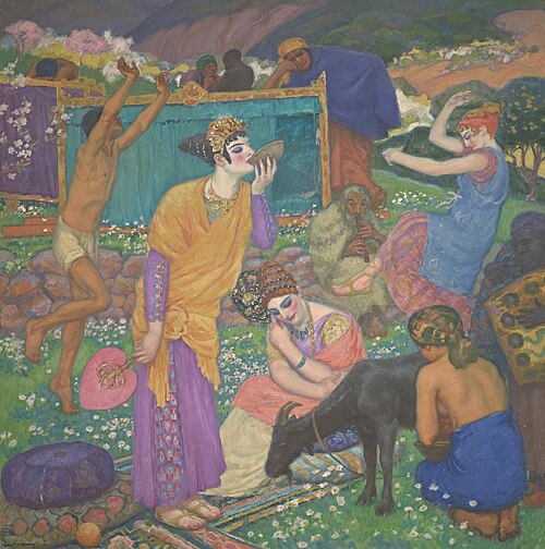 Courtesans in the countryside, 1920, Rupert Bunny