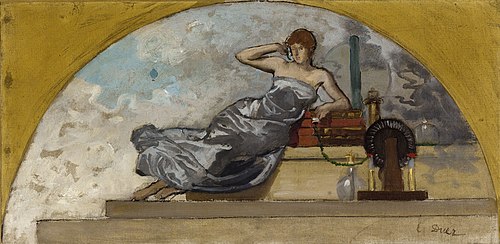Esquisse pour le salon des Sciences de l'Hôtel de Ville de Paris : La Physique, 1890, Ernest Ange Duez