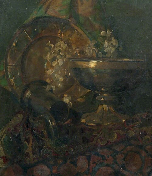 Still Life: Chalice, Plate and Tankard, 1900, Ernest Harold Jones