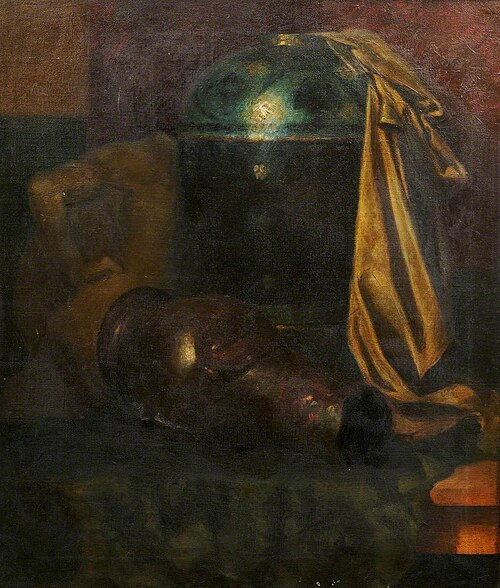 Still Life: Pitcher, Globe and Statue, 1900, Ernest Harold Jones