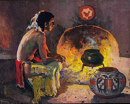 Firelight, , Eanger Irving Couse