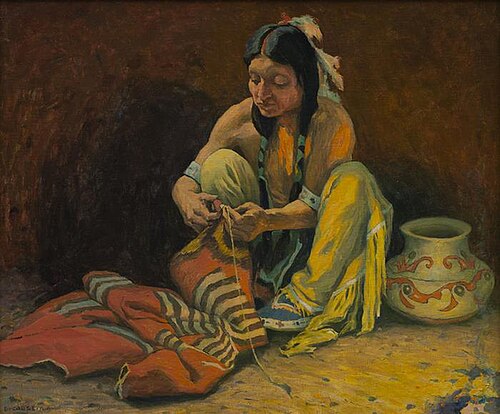 The Blanket Mender, 1934, Eanger Irving Couse