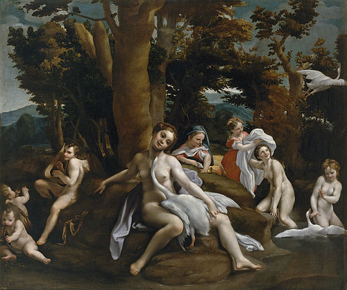 Leda and the swan, 1604, Eugenio Cajés