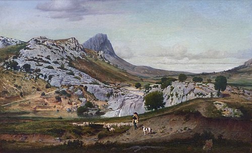 Les garrigues du pic Saint-Loup, 1859, Eugène Castelnau