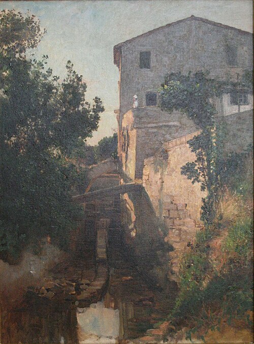 Paysage, les bords du Vidourle, 1880, Eugène Castelnau