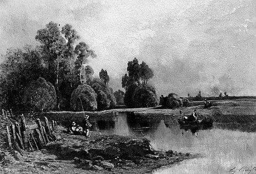 On the Loing River, 1852, Eugène Ciceri