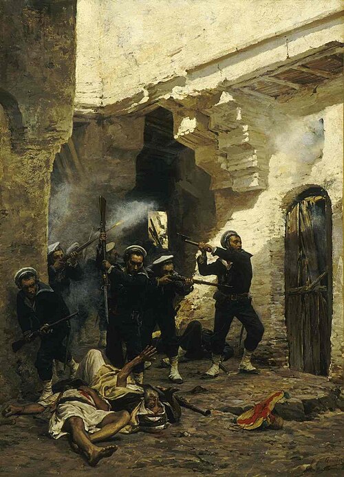 Bataille dans la Casbah, 1881, Eugène Girardet