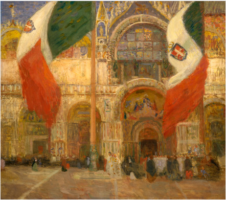 The Flags, Saint Mark's, Venice - Fete Day, 1903, Eugène Lawrence Vail