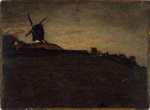 Vue de Montmartre, vers 1848 (P916/2), 1848, Eugène Lavieille