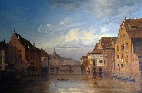 Le Pont du Corbeau et la Grande Boucherie, 1841, Eugène Petitville