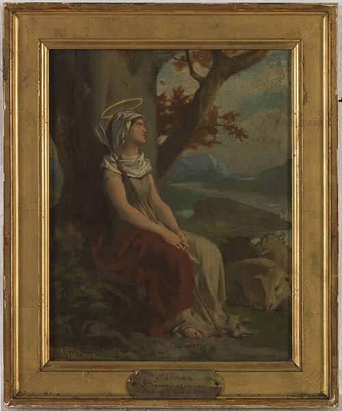 Esquisse pour l'église de Rosny-sous-Bois : Sainte Geneviève, 1875, Édouard Vimont