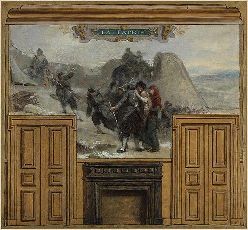 Esquisse pour la mairie d'Arcueil-Cachan : La patrie, 1887, Édouard Vimont