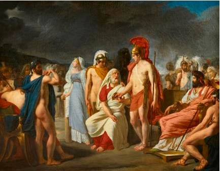 Achille demandant à Nestor le prix de la sagesse aux jeux olympiques, 1820, Raymond Quinsac Monvoisin