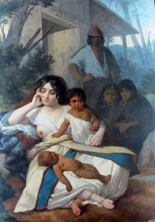 Elisa Bravo en captivité, 1858, Raymond Quinsac Monvoisin
