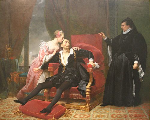 La mort de Charles IX, 1834, Raymond Quinsac Monvoisin
