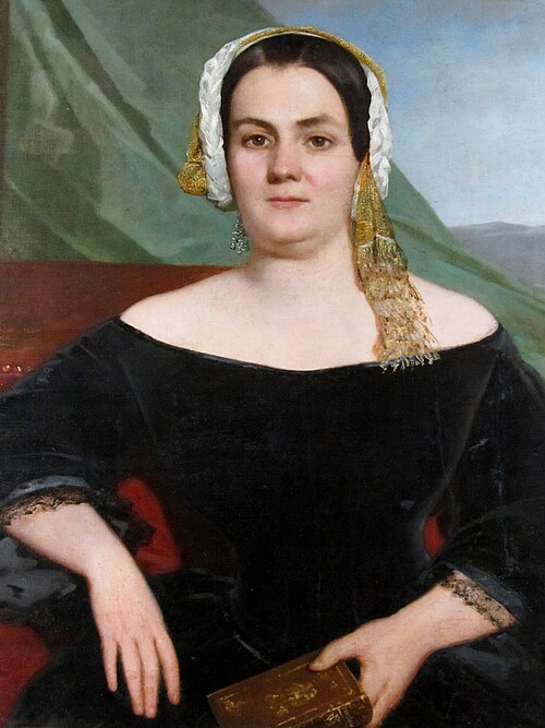 Retrato de María del Carmen Dolores Mackenna y Vicuña, 1844, Raymond Quinsac Monvoisin