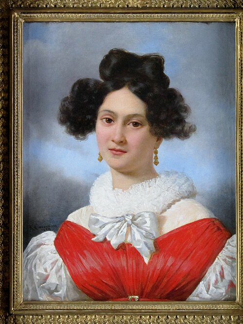Portrait of Domenica Festa, 1827, Raymond Quinsac Monvoisin