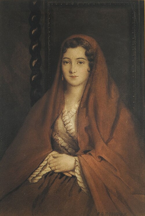 Young Chilean or Portrait of a Chilean Lady, 1850, Raymond Quinsac Monvoisin