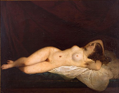 Oriental Odalisque, 1850, Raymond Quinsac Monvoisin
