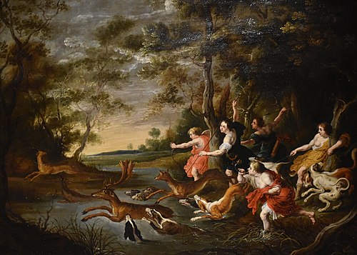 Chasse au cerf, 1700, Willem van Herp