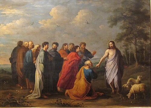 Jesucristo entregando las llaves a San Pedro, 1650, Willem van Herp