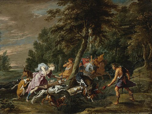 The Calydonian Boar Hunt, 1650, Willem van Herp