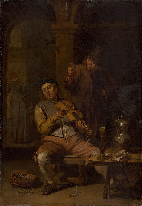 Potulný huslista, 1650, Willem van Herp