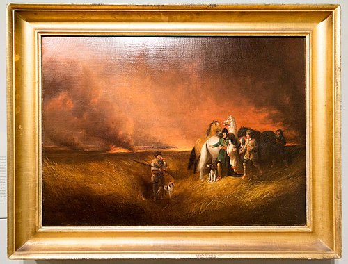The Prairie on Fire, 1827, Alvan Fisher