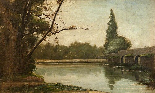 The Bridge at Grez, Forest of Fontainebleau, France, , Fanny Stevenson