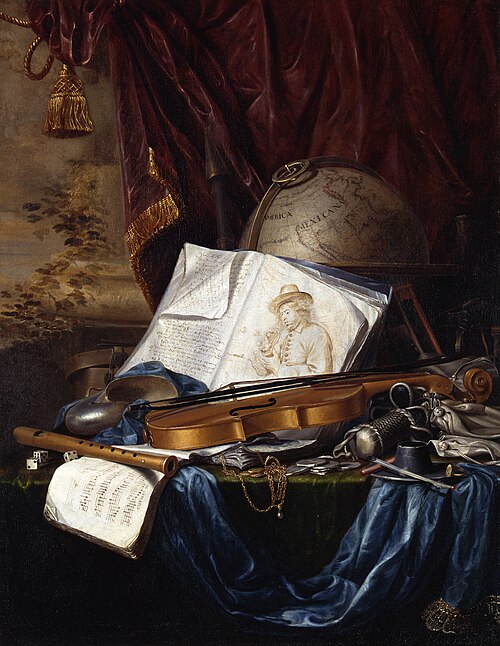 Still Life with Musical Instruments, 1650, Pieter de Ring