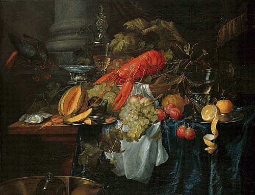 Still Life with a Golden Goblet, 1650, Pieter de Ring