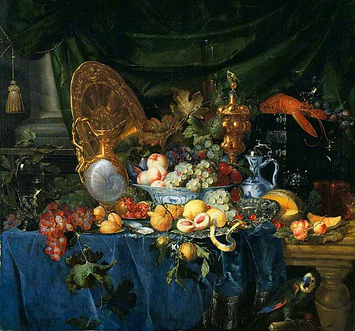 Still Life with Parrot, 1650, Pieter de Ring