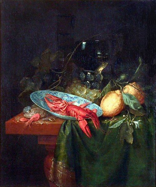 Still Life with Lobster, 1655, Pieter de Ring