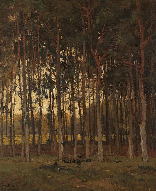 View in the Woods, 1887, Théophile de Bock