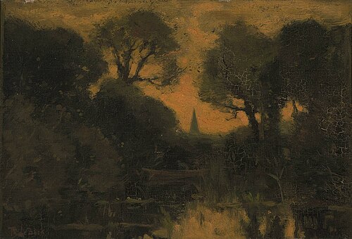 Trees by Evening ('Sunset'), 1892, Théophile de Bock