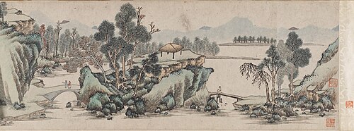 Landscape with Mountain Village, 1546, Wen Zhengming