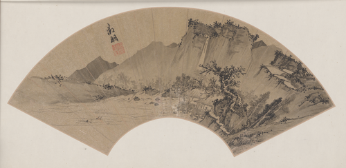 文征明山水扇, , Wen Zhengming
