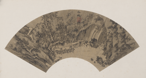 文徵明山水扇, , Wen Zhengming