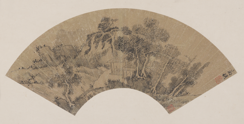 文徵明山水扇, , Wen Zhengming