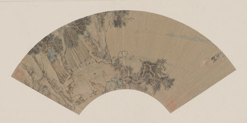文徵明山水扇, , Wen Zhengming