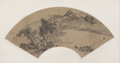 文徵明山水扇页, , Wen Zhengming