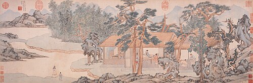 明  文徵明  真赏斋图卷, 1549, Wen Zhengming