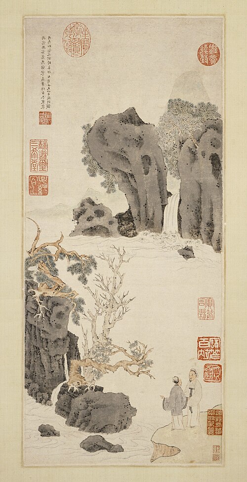 Old Trees by a Cold Waterfall, 1531, Wen Zhengming