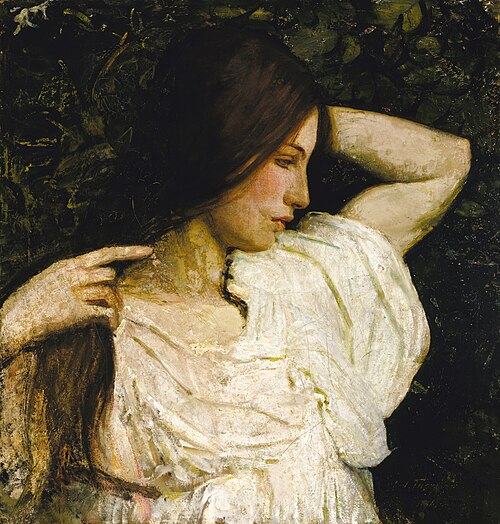 Girl Arranging Her Hair, 1918, Abbott Handerson Thayer