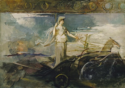 Minerva in a Chariot, 1894, Abbott Handerson Thayer